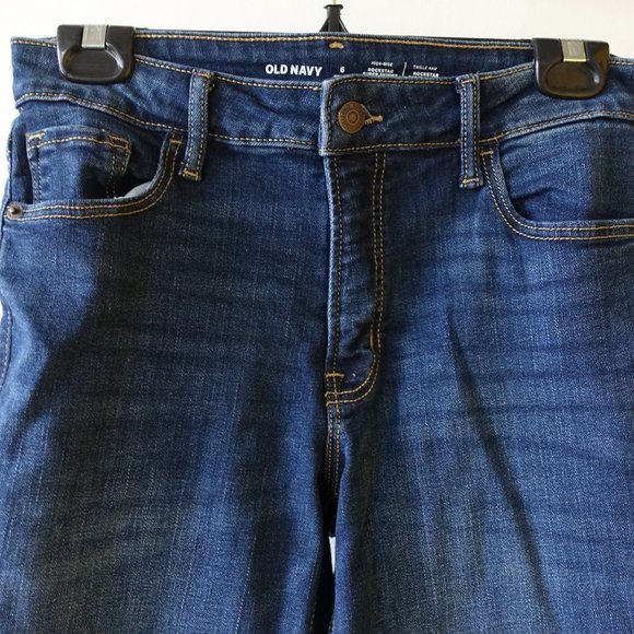 High-Waisted Rockstar high rise Super-Skinny Jeans Petite 6P P6 6 - Picture 10 of 14